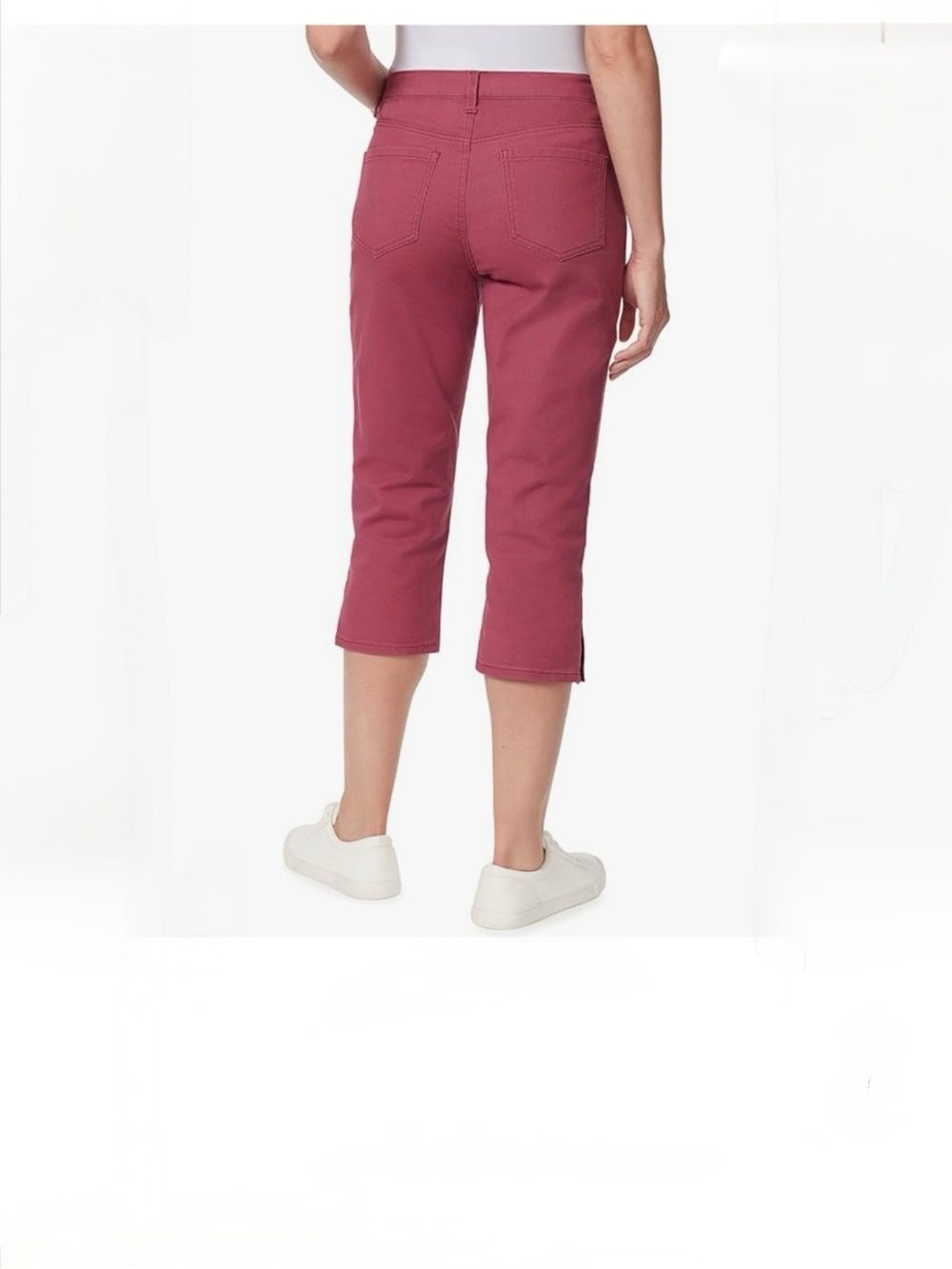 NEW WITH TAGS-Gloria Vanderbilt Amanda Classic Rise Capri Jean Purple Size 12 - Picture 6 of 6